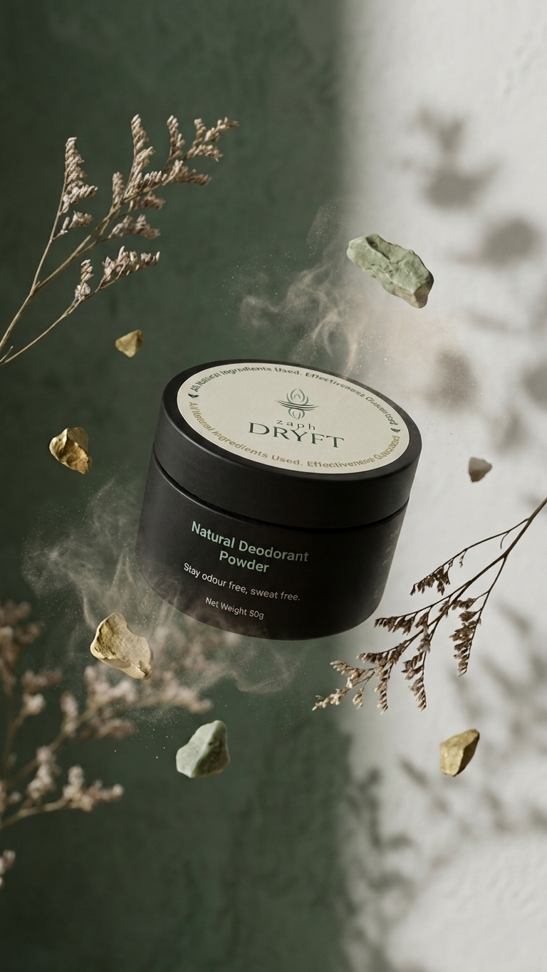 DRYFT - Pakistan's first natural deodorant powder | Premium Bundle of 3 with applicant | Azaadi Sale