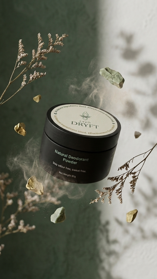 DRYFT - Pakistan's first natural deodorant powder | Premium Bundle of 3 with applicant | Azaadi Sale